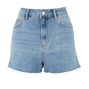 TOPSHOP moto high rise mom jean shorts